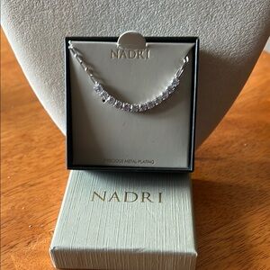 New Nadri Silver Necklace with sparkling CZ’s Stones